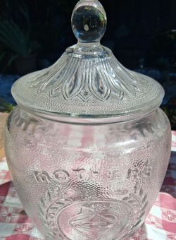 VTG MOTHERS GLASS COOKIE JAR