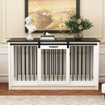 White Indoor Dog Crate Furniture