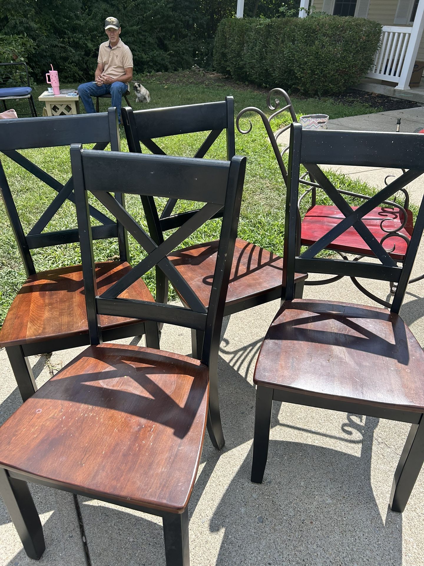 2 Different Sets Of 4 Chairs