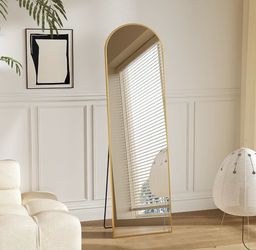 Arched Full Length Floor Mirror - Gold - 56 inch