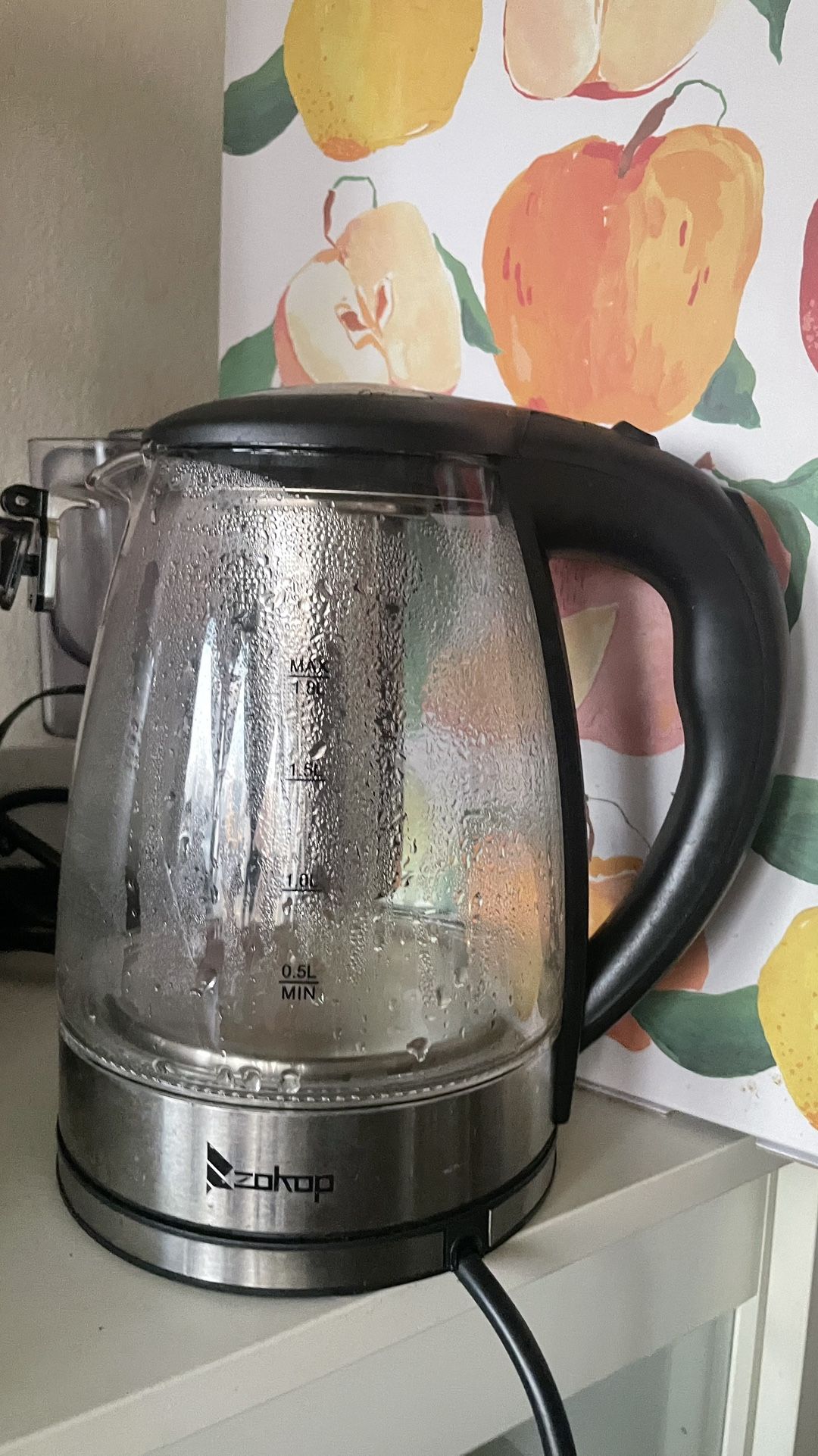 Zokop Electric Glass Kettle – 1.7L – Gently Used