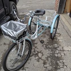 Adult Tricycle With Removable Basket