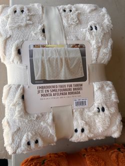 Halloween Costco faux throw blanket