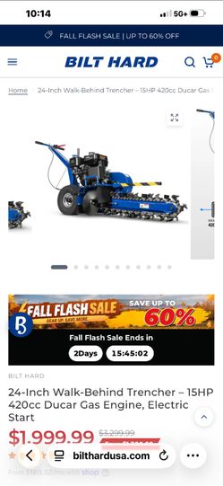 24 inch walk behind Trencher