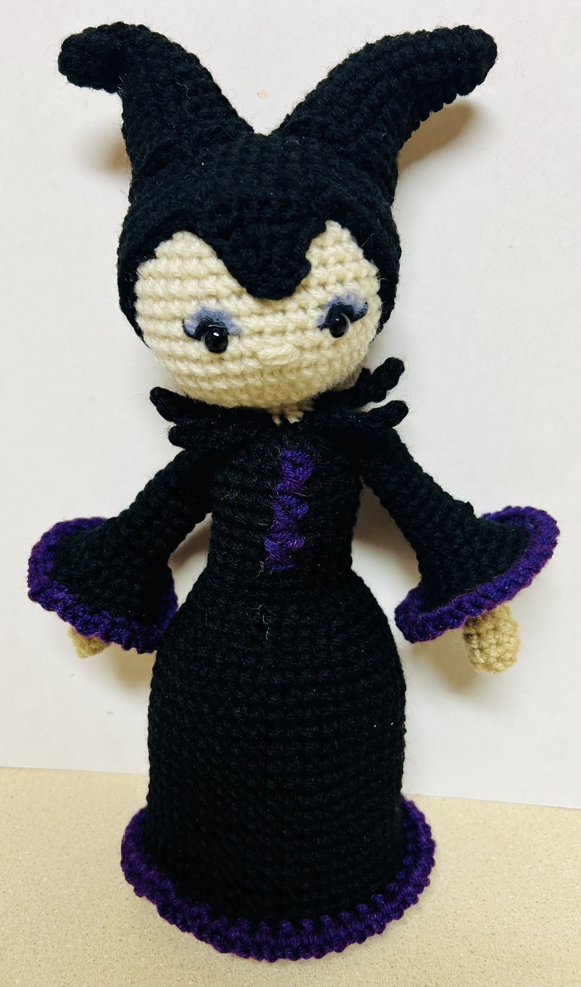 Evil Queen Maleficent Crochet Doll PLUSH STuffed Amigurumi TOY handmade figure
