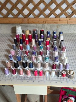 Sewing machine thread spools of sewing machine thread 68 pieces