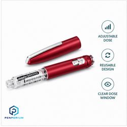 HumaPen Savvio Red Reusable Peptide Injection Pen Device | New | Device Only