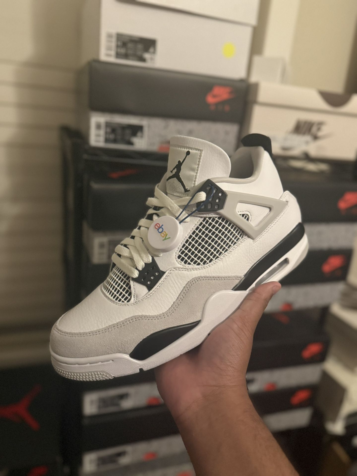 Jordan 4 Retro Military Black Size 12 Preowned