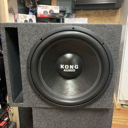 New 15" Kong Audio Subwoofer + New Ported Enclosure 