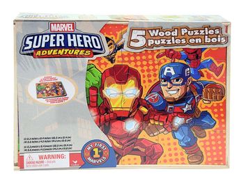 Marvel Superhero Adventures 5 Wood Puzzles
