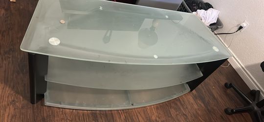 3 glass tv stand
