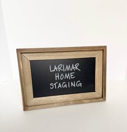 11.5" x 8" Tabletop Blackboard Message Board in Brown Wood Frame