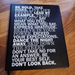 New Be Bold Faux Leather Lined 8" x 10" Journal Notebook