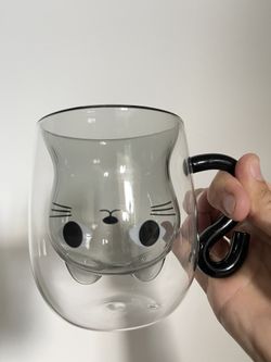 Transparent Cat Glass Mug