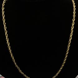 $1000 Yellow Gold Hollow Rope Chain