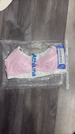 Athluna sports bra size small baby pink