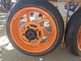 1(contact info removed) Custom Paint Job Rims And Tires And Brake Disc And sprocket