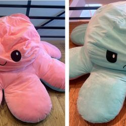 Giant Reversible Octopus Plush 57" Inch Across 