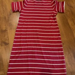 Woman’s Lauren by Ralph Lauren 100% cotton striped dress shipping available