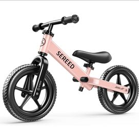 SEREED Toddler Balance Bike 2 Year Old, No Pedal Kids Toy Bike for 2-5 Years Old, Tool-Free Adjustment, Gift for 2-3 Girls, Customize Plate with 3pcs 