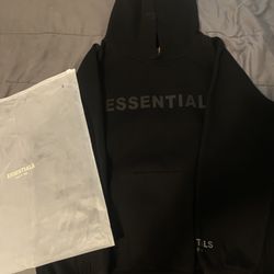 Black Essentials Hoodie