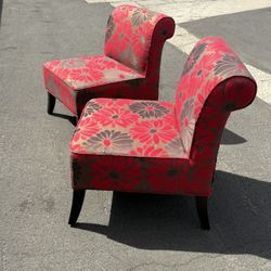 Floral Slipper Chairs