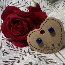 Aretes De Diamante Azul 