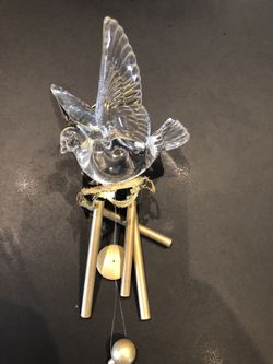 Glass bird wind chime $8