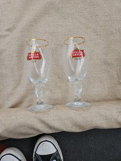 Crystal Stella Beer Glasses