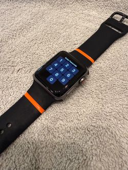 Apple Watch 3 Series with Black Orange Sport Band