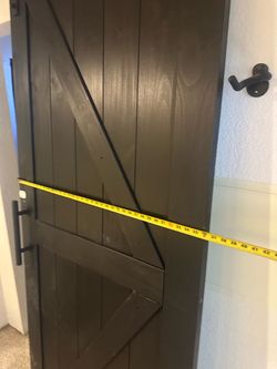 Dark Brown Barn Style Sliding Door