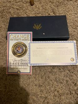 Gold Plated Barack Obama Half Dollar