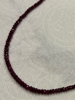 Simple, dirty Ruby necklace