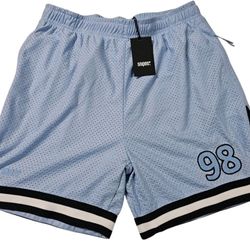 SNIPES MESH SHORT CHAMBRAY BLUE Men's Shorts Size XL New With Tags 