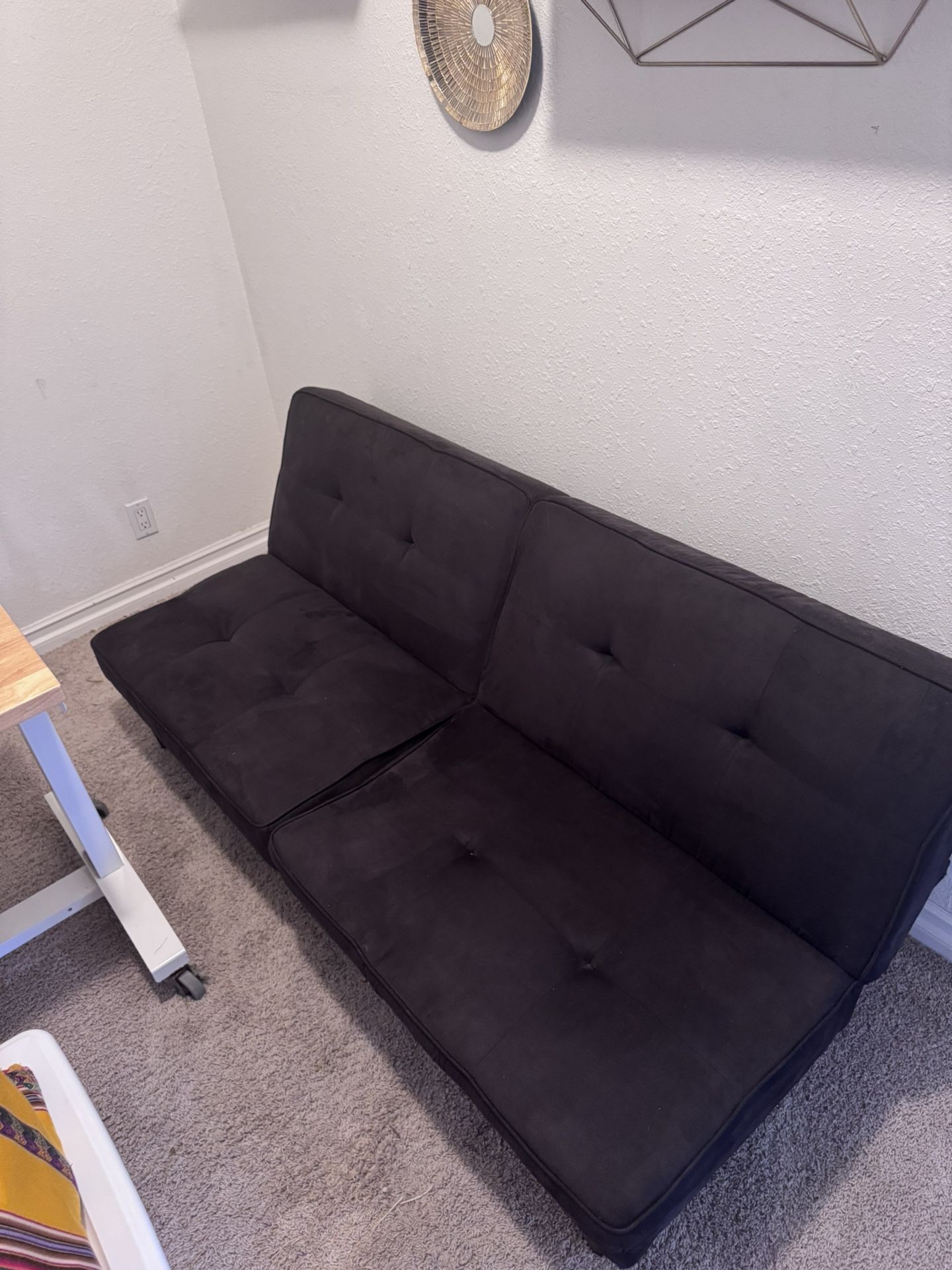 Black Suede Futon