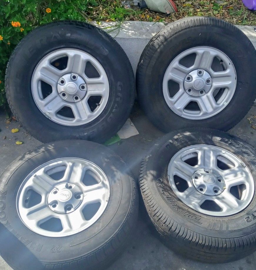 Wheels and tires set of 4