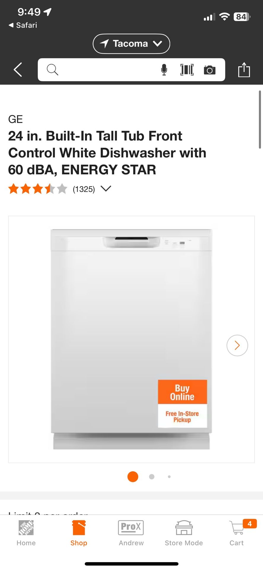 GE 24 Inch Dishwasher