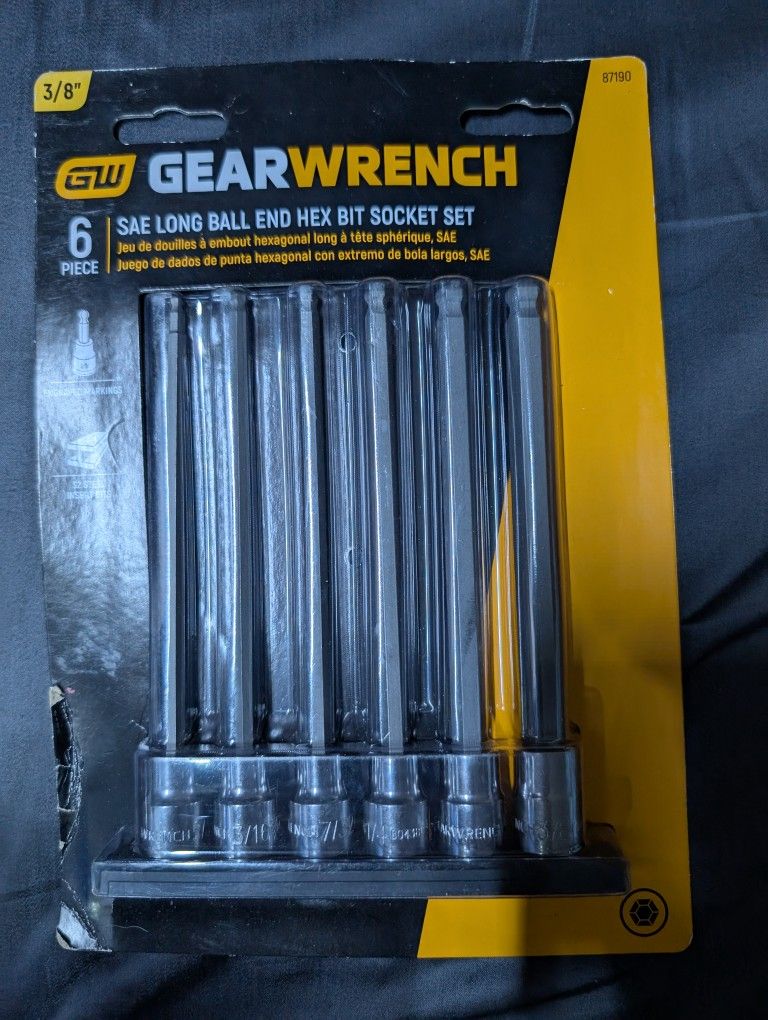 Gear Wrench 6pc Long Ball End Hex Bit Socket Set