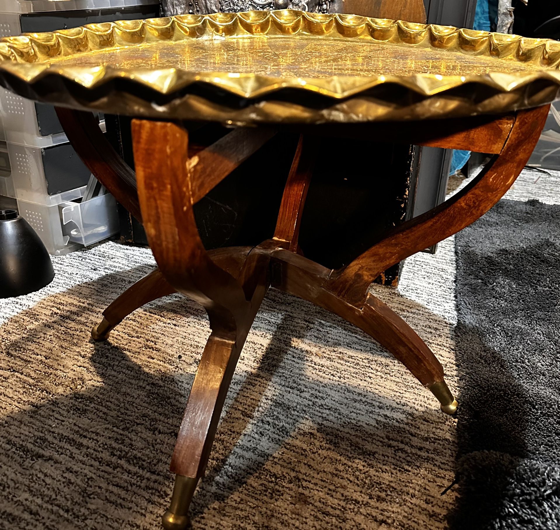 MCM Moroccan Brass Table