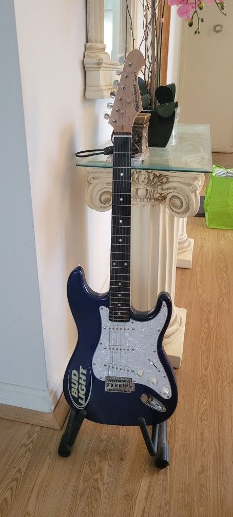 Vintage Stratocastet Bud Light Electric Guitar