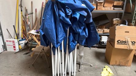 Blue Pop-Up Canopy Tent with Frame