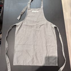 Sur La Table Adjustable Kitchen Apron Gray Cotton Cooking Apron