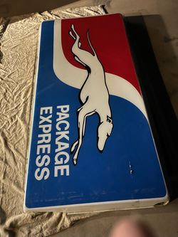 Greyhound bus signage
