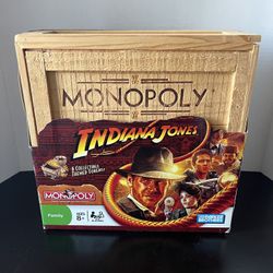 Indiana Jones MONOPOLY (2008) Collector's Limited Edition Wooden Box Crate
