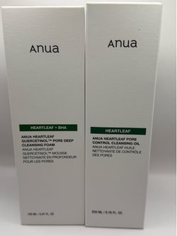 Anua cleansing foam and cleansing oil