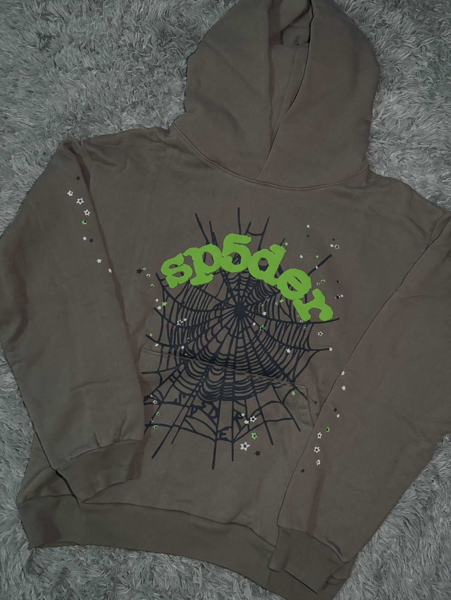 Slate grey Sp5der hoodie