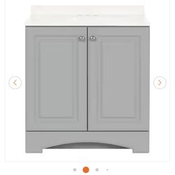 Pearl gray 30in glacier bay vanity