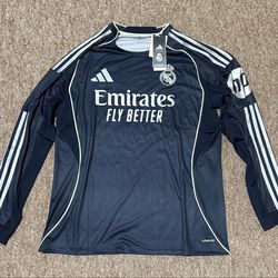 Adidas Real Madrid 25/26 Long Sleeve Away Jersey
