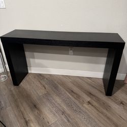 Black wooden table