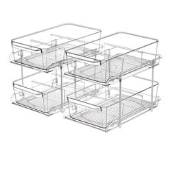 2 Tier Clear Organizer with Dividers (set Of 2)